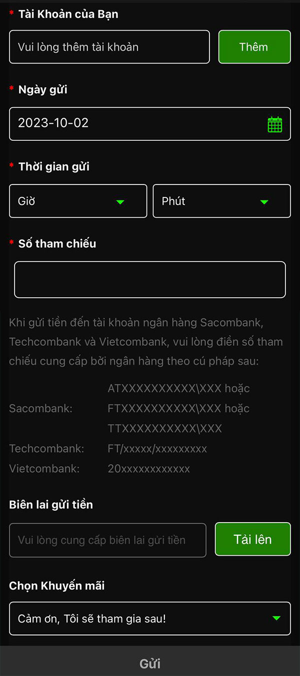 Gửi tiền vào JBO Gửi tiền vào JBO